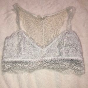 White lace bralette